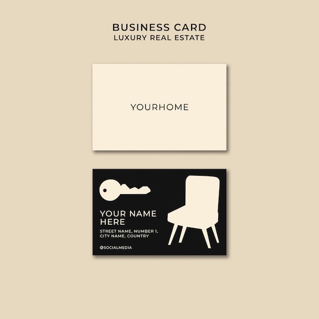 Luxury real estate business card