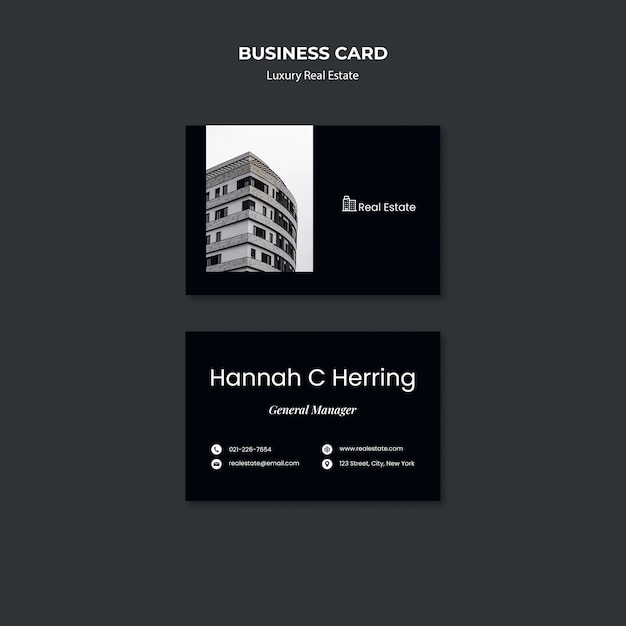 Luxury real estate  business card