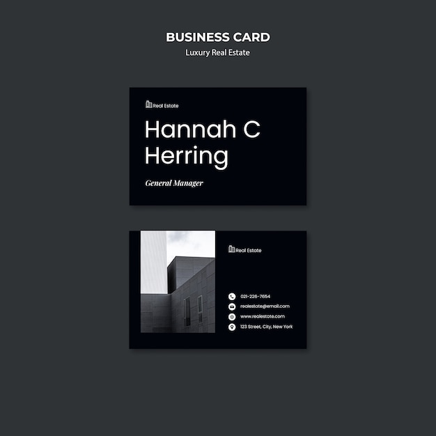 Luxury real estate  business card