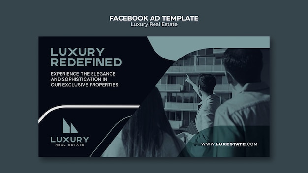 Free PSD luxury real estate facebook template