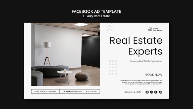 Free Luxury Real Estate Facebook Template PSD â Download Now!