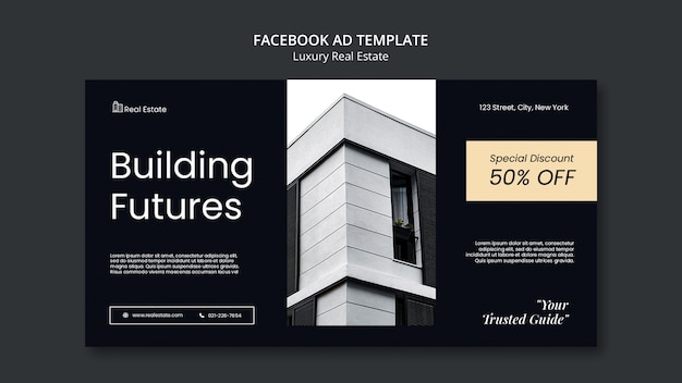 Free PSD luxury real estate facebook template