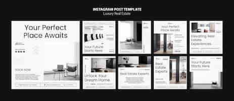 Free PSD luxury real estate  instagram posts