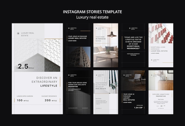 Free PSD luxury real estate instagram stories