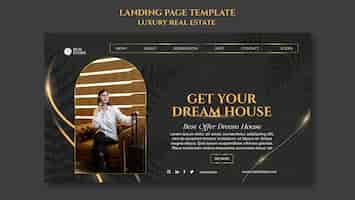 Free PSD luxury real estate landing page template