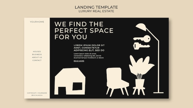 Luxury real estate landing page template