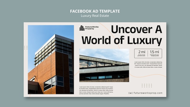 Free PSD luxury real estate landing page template