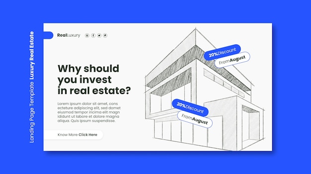 Luxury real estate  landing page  template