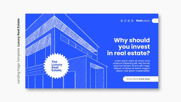 Luxury real estate  landing page  template