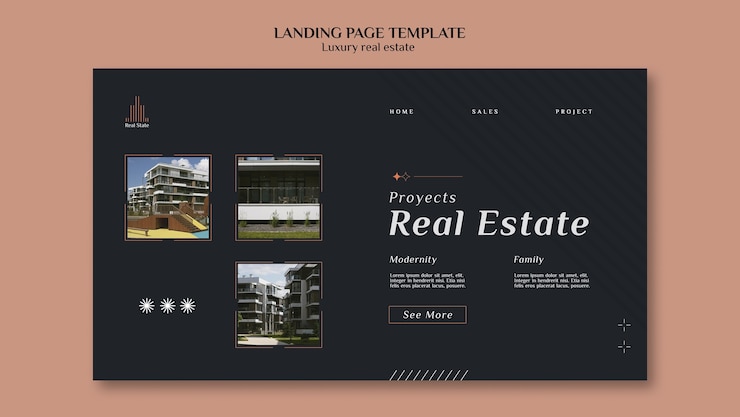 मुफ़्त PSD luxury real estate  landing page  template