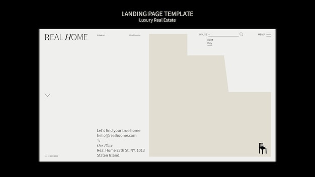 Free PSD luxury real estate  template design