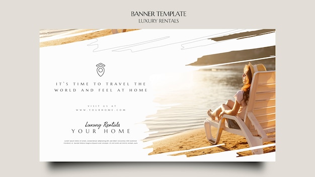 Luxury rental banner template