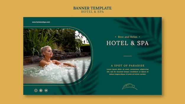 Luxury vacation rental banner template design