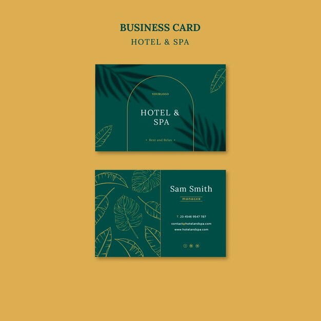 Luxury vacation rental business card template design