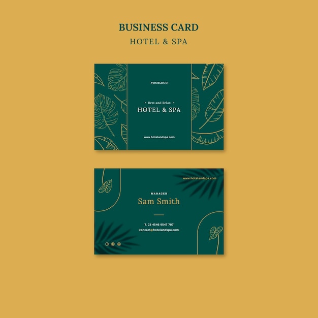 Free PSD luxury vacation rental business card template design