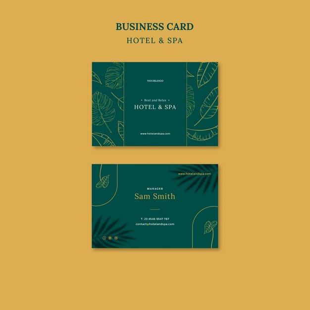 Luxury vacation rental business card template design