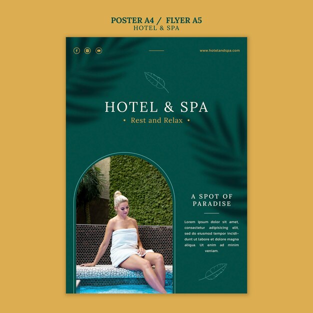 Luxury vacation rental poster template design