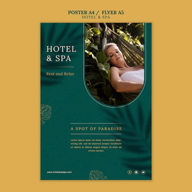 Luxury vacation rental poster template design