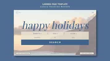 Free PSD luxury vacation rentals landing page design template