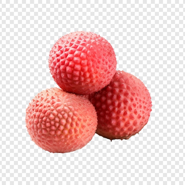 Free PSD lychee isolated fruits on transparent background