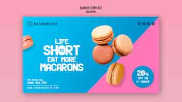 Бесплатный PSD Тема шаблона баннера macarons