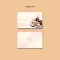 Free PSD macarons business card style