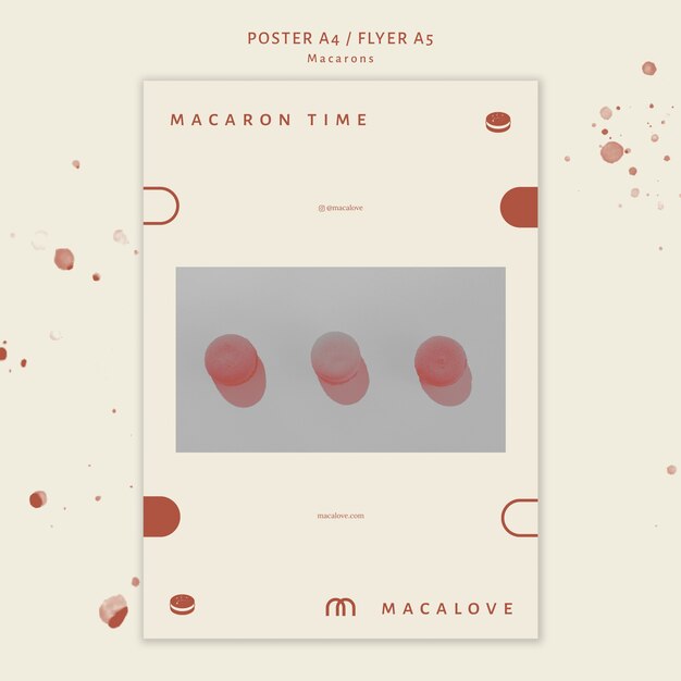 Macarons shop template flyer