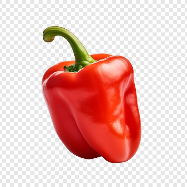 Free PSD macro shot of a paprika pepper isolated on transparent background