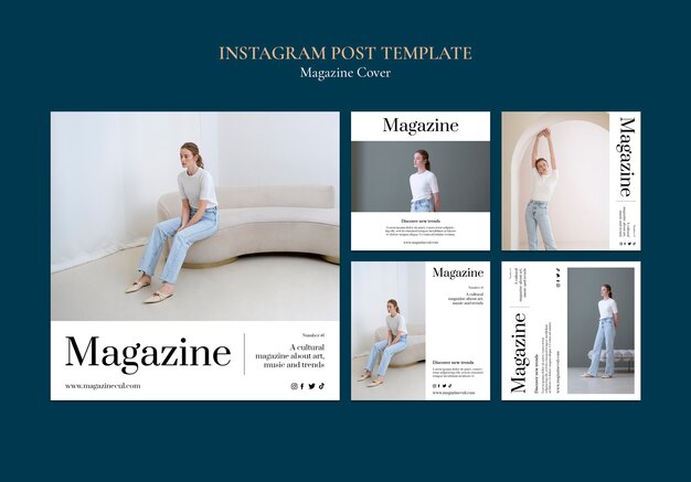 無料PSD 雑誌事業instagram投稿集