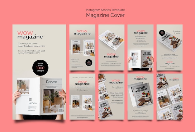 Magazine business instagram stories collection