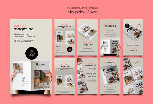 Magazine business instagram stories collection