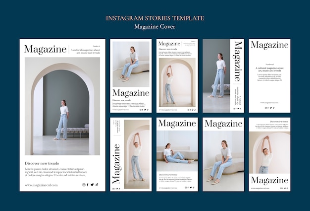 Magazine business instagram stories collection