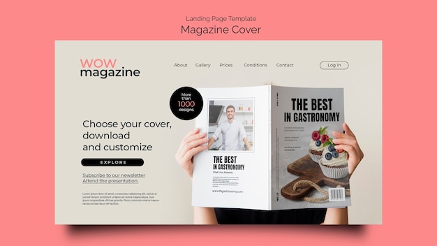 Magazine Business Landing Page Template