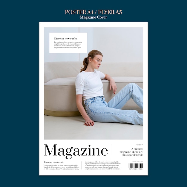 Download Free Magazine Business Vertical Poster Template