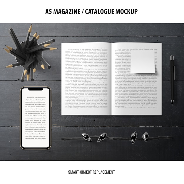 Mockup catalogo rivista