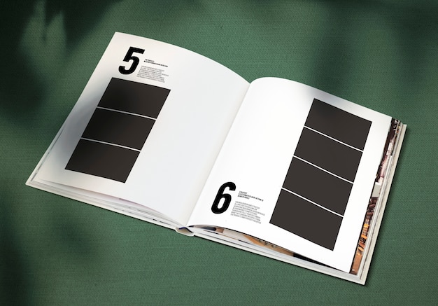 Magazine mockup with a blank space