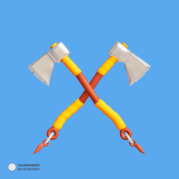 Free PSD magical sword game asset icon isolated 3d render illustration