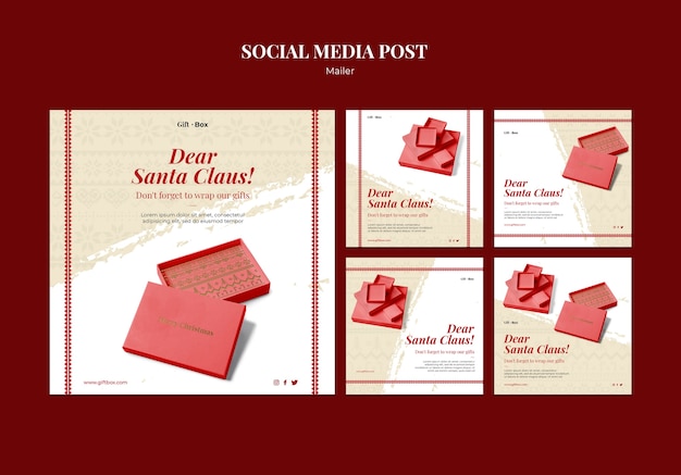 PSD gratuito modello di progettazione di posta instagram mailer