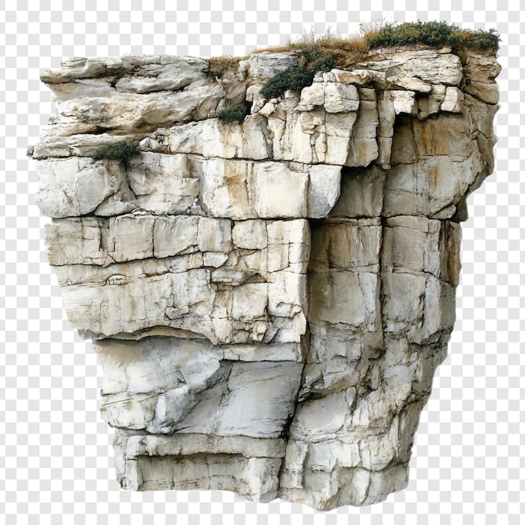 Free PSD majestic cliffside a textured rock formation