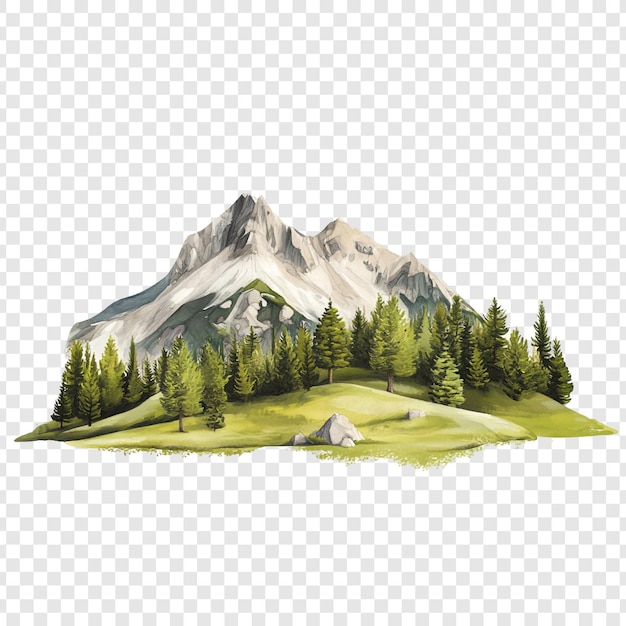 majestic mountain landscape a watercolor masterpiece