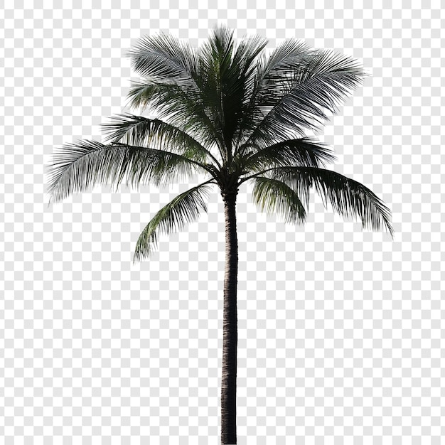 majestic palm tree isolated on transparent background