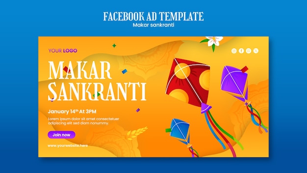 Makar sankranti template design