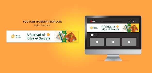 Free PSD makar sankranti template design