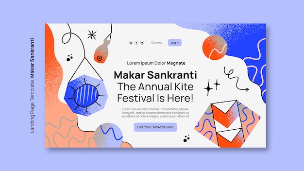 Free PSD makar sankranti template design