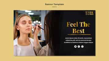 Free PSD make up banner template design