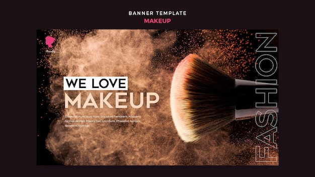 Free PSD make up banner template theme