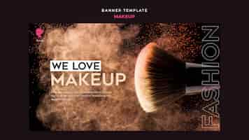 Free PSD make up banner template theme