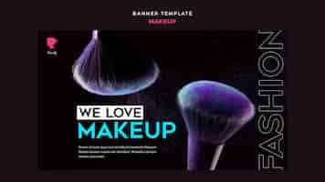 Free PSD make up banner template