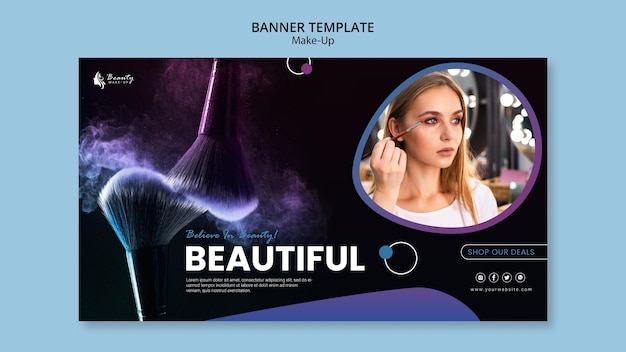 make-up concept banner template design