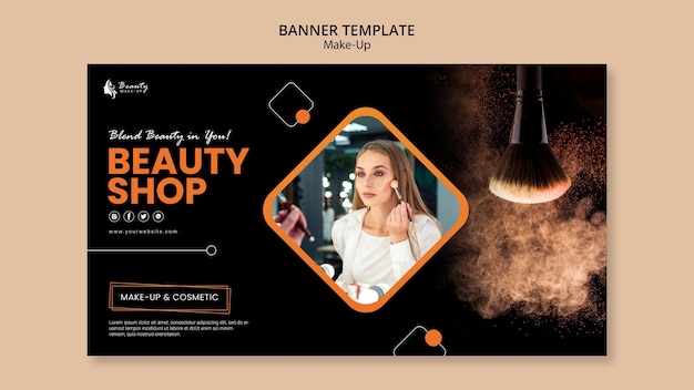 Make-up concept banner template style